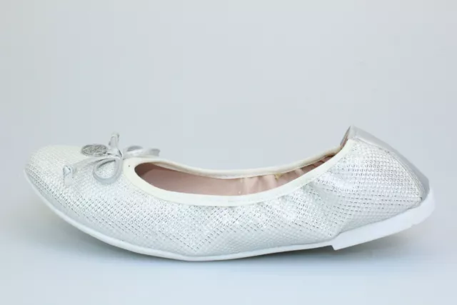 Chaussures Fille ENRICO COVERI 35 Ue Ballerines Blanc Cuir Tissu DR530-35