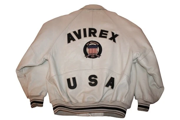 VINTAGE 90S RARE Avirex USA All American Icon Burgundy Leather ...