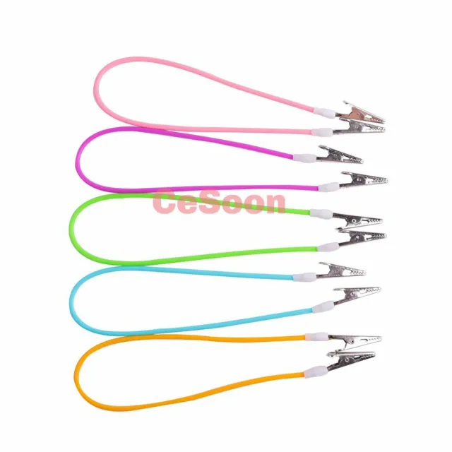 5X Dental Colourful Silicone Instrument Bib Clips Cord Napkin Holder Mixed Color