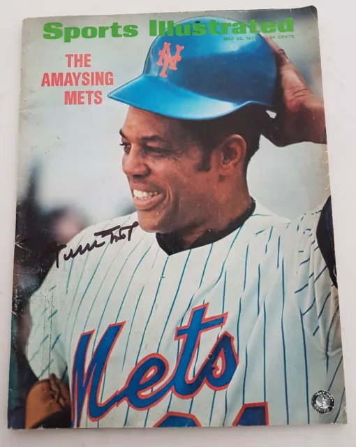 Signed Willie Mays Vintage sports illustrated magazine with Mays Say Hey holo 3