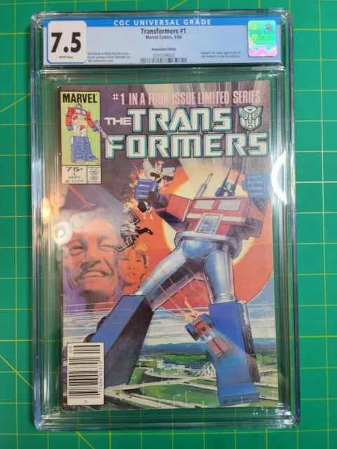 Transformers #1 Newsstand Cgc 7.5 Marvel 1984! 1St Transformers