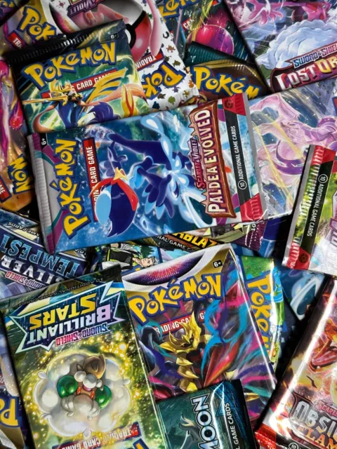 Pokemon TCG! Lot of 12 Sealed Booster Packs of Pokemon Cards Random Sets ENGLISH