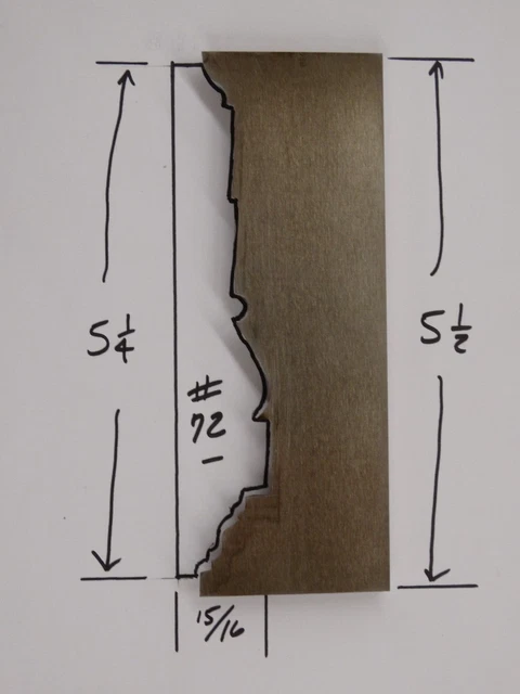 Shaper / Molder Custom Corrugated Back / CB Knives For 15/16" x 5 1/4" Casing