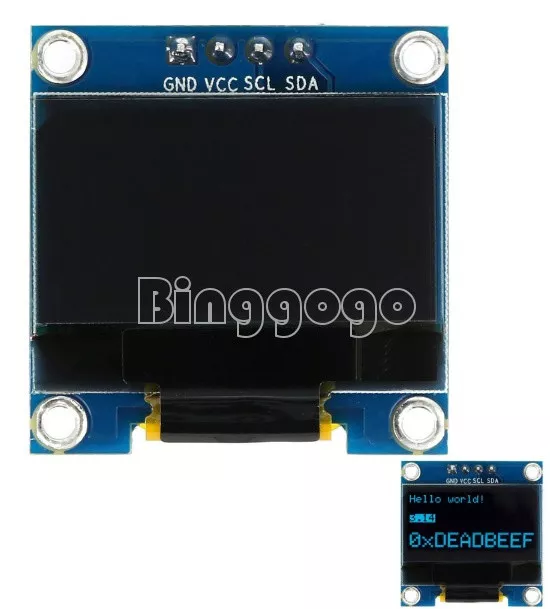 0.96" I2C IIC Serial 128X64 128*64 Blue OLED LCD LED Display Module For Arduino