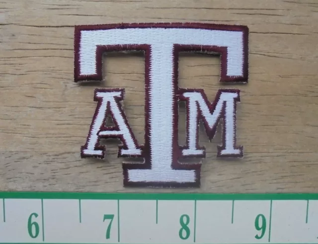 Texas AM A&M Aggies cut-out Iron On Embroidered Patch