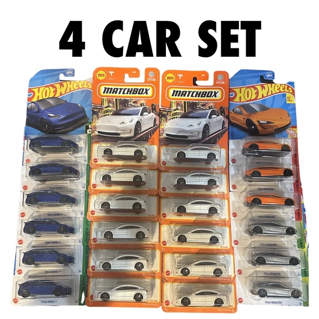 NEW!! 2024 HOT WHEELS TESLA MODEL Y, Roadster Matchbox Tesla Model 3