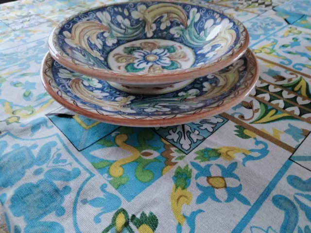 Set Servizio Di Piatti Per La Tavola In Ceramica Pezzi 12 Da 6 Persone Decorato