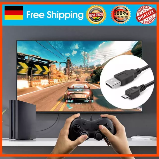 JUNERAIN Jaserain Micro-USB-Ladekabel für Sony Playstation PS4 Wireless Controll