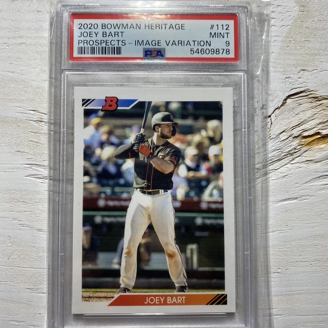 Joey Bart 2020 Bowman Heritage Prospect SP IMAGE VARIATION #BHP-112 Giants PSA 9