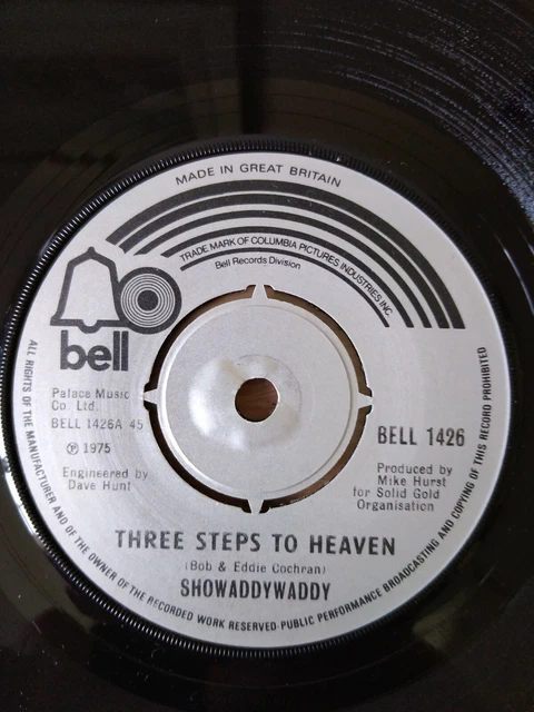 SHOWADDYWADDY - THREE STEPS TO HEAVEN. 7inch Vinyl Single, 45rpm 1975 BELL