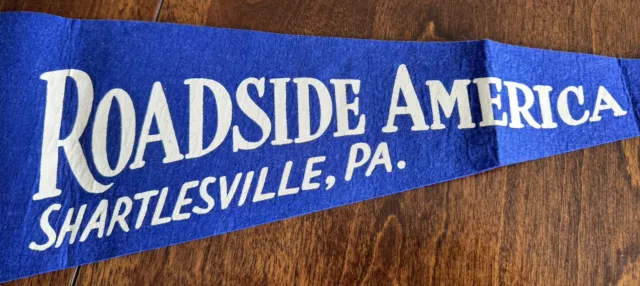 Vintage 26” Felt Pennant ‘Roadside America’ World’s Greatest Indoor Mini Village 2