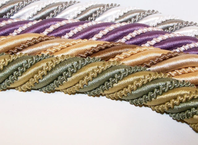 NEW 2 (1 Pair) of Vatican Home CURTAIN ROPE TIEBACK Sage Green & Gold Elegant!