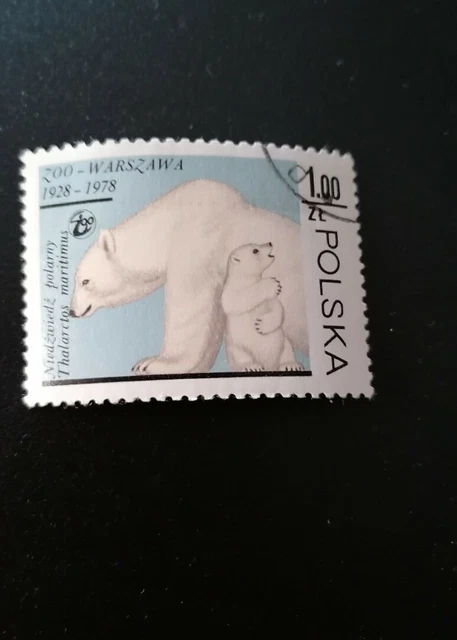 Briefmarken Polen 1979 MiNr Pol. 2585 Warschauer Zoo Eisbären gestempelt