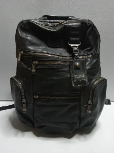 Tumi 92681DH2 Bravo Genuine Leather Knox Backpack Black Bag