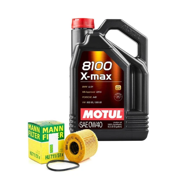 MOTUL + OEM Engine Oil Change Kit (0W40) (5 Liter) (XMAX 8100) 70.95