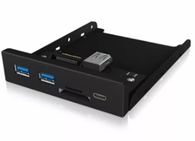 IcyBox IB-HUB1417-i3 Frontpanel(USB 3.0 Type-C and Type-A hub with card reader)