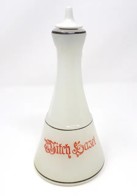 Victorian Barber Bottle Antique Witch Hazel Milk Glass Vintage