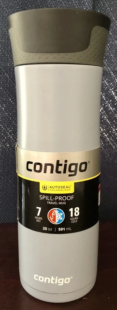 NEW Contigo Autoseal Stainless Steel Travel Mug 20 oz, Earl Grey