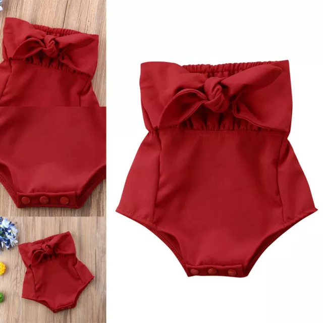 Tuta estiva senza spalline per bambine con spalline fiocco a spalla bambino