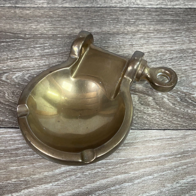 Vintage Ashtray Brass Shackle 4” x 5” Ocean Nautical Decor