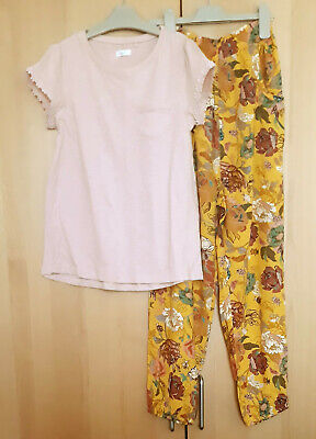 Next Girls Pink Embroiered Top Age 10Yr &Ochre  Loose Trousers Age 9-10 Yr BNWT