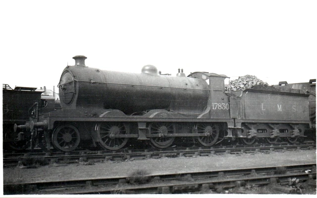 EX G&SWR-LMS 2-6-0 No 17830 at CORKERHILL SHED YARD REAL PHOTO £1.99 ...