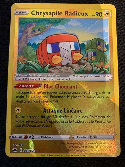 Chrysapile Radieux carte Pokemon Zénith Suprême EB12.5 051/159 Neuf FR