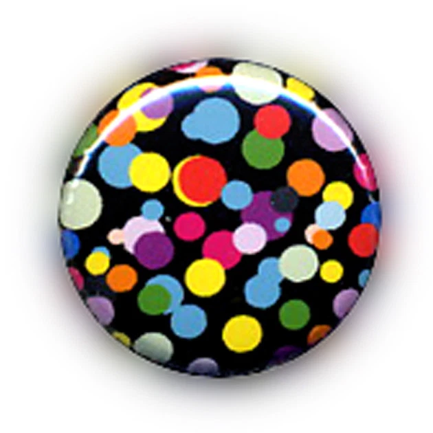 Badge MULTI POIS MULTICOLOR funny pop rock punk flashy fluo kawaii button Ø25mm