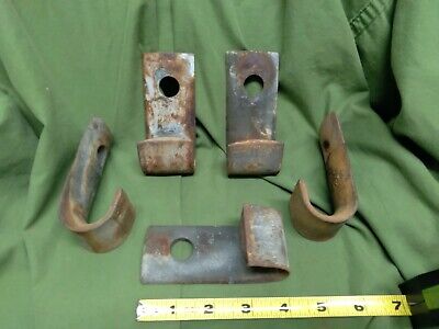 Vintage Cast Iron Hook - 4" Long..1 3/4" Wide..( 5 ) - Steampunk Possible