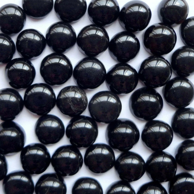 Onyx Noir Pierre Précieuse Naturelle Ronde 5mm 6mm 7mm 8m Vente en gros Lot...