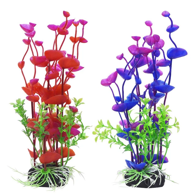 2 pezzi pianta subacquea artificiale erba marina pianta contraffatta decorativa A