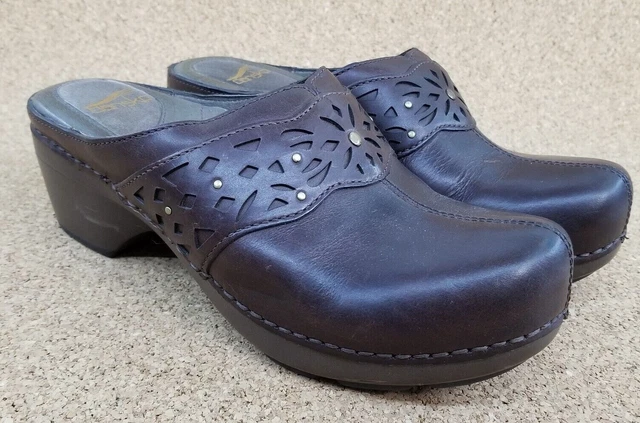 Dansko Shyanne Leather Mule Slip On Comfort Shoe Brown Women's EU 38 US 7.5-8