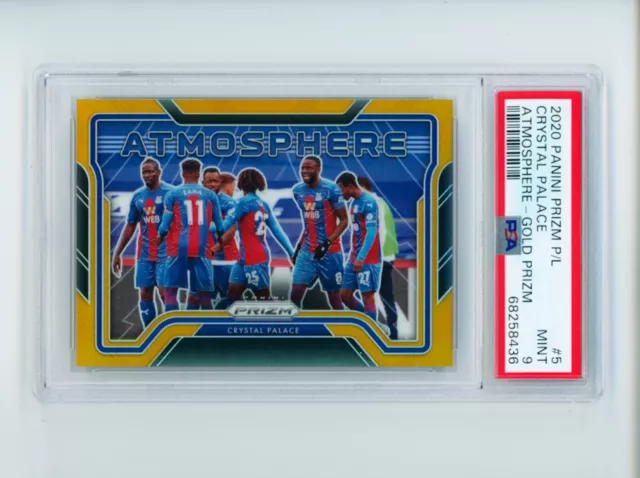 2020-21 Crystal Palace Panini Prizm Atmosphere Gold Refractor Card 6/10 PSA 9 2020-21 Crystal Palace Panini Prizm Atmosphere Gold Refractor Card 6/10 PSA 9