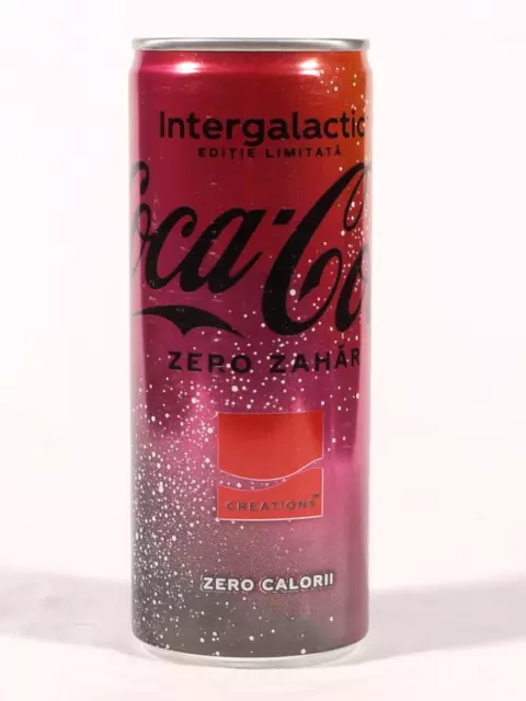 Prl) Coca Cola Lattina Zero Zahar Intergalactic Coke Tin Ltd Edition Rare Can