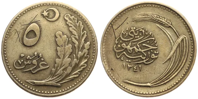 Türkei - Turkiye 5 Kurus 1341 - 1922 - Turkey - IV