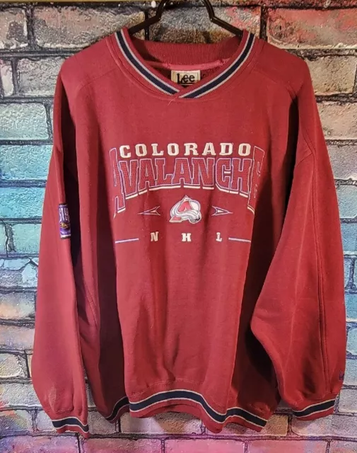 Printify Colorado Avalanche Big Foot Retro 90's NHL Crewneck Sweatshirt L / Carolina Blue