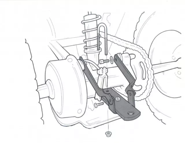 Gancio di Traino per Yamaha Grizzly YFM 125 Yfa125 Breeze 3