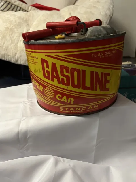 Vintage Gas Can 2.5 Gallon METAL Super Can  StanCan