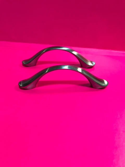 Two Satin Nickel Cabinet Pulls 4 1/2" 3" center Screws Included