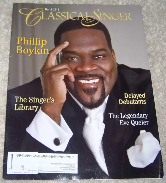 Classical Singer Magazine March 2015 Phillip Boykin opera