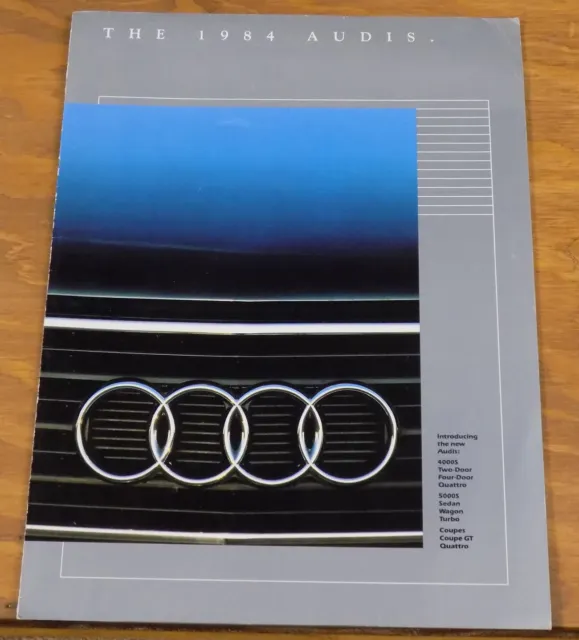 1984 AUDI Automobile Brochure // 4000S / Quattro / 5000S / Coupe GT