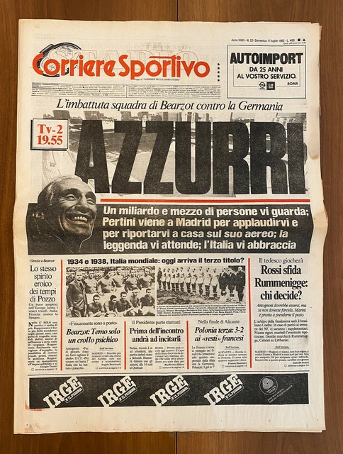corriere dello sport italia campione 1982 - Collezionismo In vendita a Bari