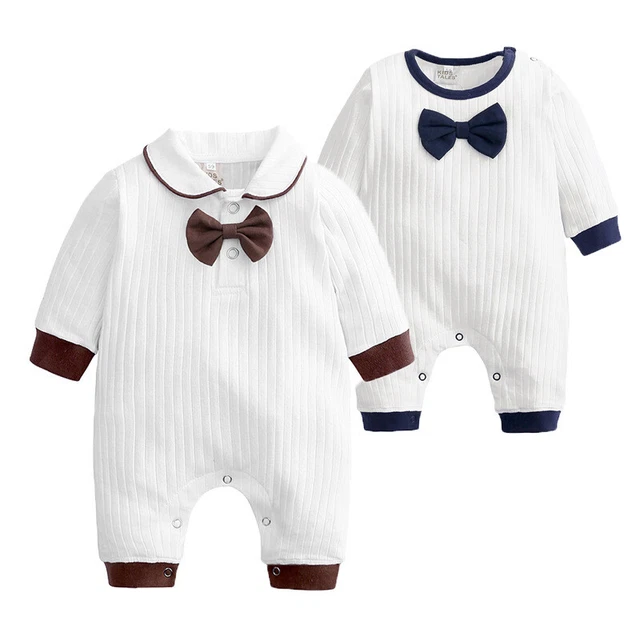 Abiti neonati bambini bambini neonati tuta romper body gentiluomo vestiti neonato