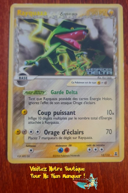Carte Pokemon RAYQUAZA 13/113 Holo REVERSE Bloc EX Espèces DELTA FR