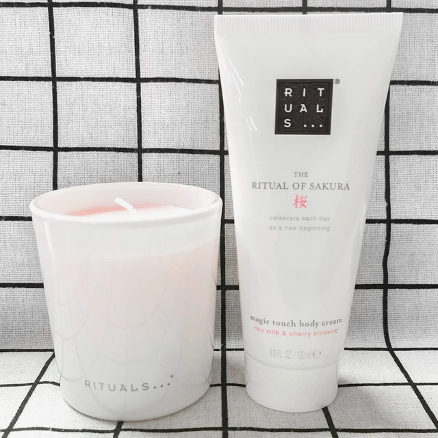 RITUALS THE RITUAL Of Sakura Magic Touch Body Cream 100ml + Candle 140g