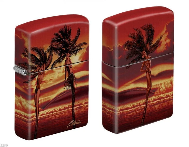 Zippo Lighter Rick Rietveld Fantasy Palm Girl ALLOVER 540 GENUINE New & Boxed