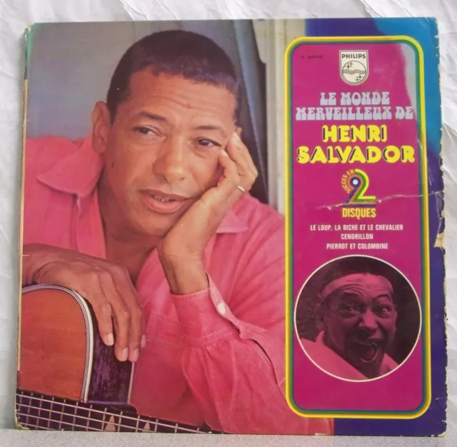 33T Henri SALVADOR Disque LP 12" LE MONDE MERVEILLEUX - PHILIPS 6499763 F Rèduit