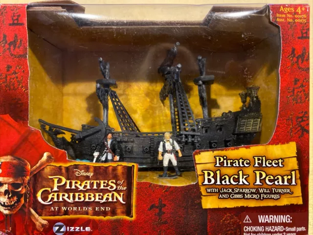VINTAGE 2007 PIRATES OF CARIBBEAN Zizzle BLACK PEARL Missing Jack Sparrow Figure