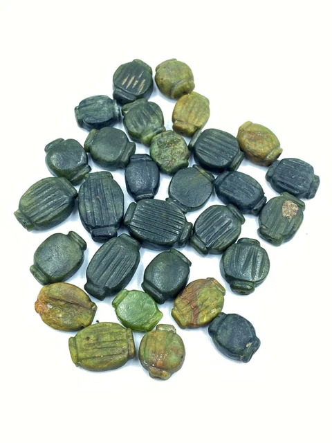 Old Ancient Antique Aventurine Jade Beads Vintage Jewelry Necklace