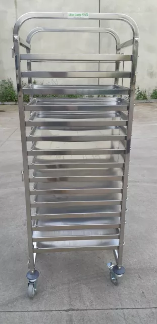 Stainless Steel Bakery Rack Trolley + Aluminium Baking Trays